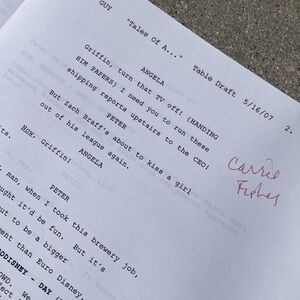 Family Guy 2007 Tales Of A 3rd Grade Nothing Production Used Table Script +Notes